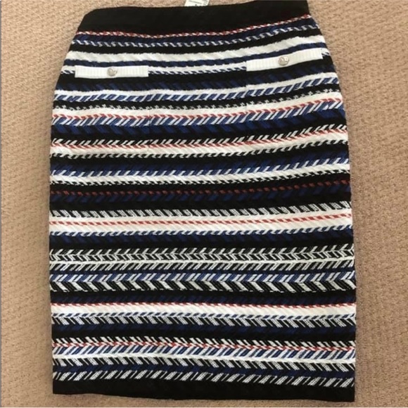 Chanel knit striped pencil skirt size 46 (14). - Picture 4 of 4
